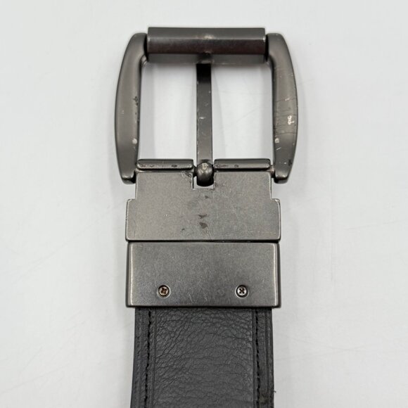 Levi's Reversible Black Brown Belt Synthetic Leather 1.5" W Size 34 READ - Picture 3 of 8